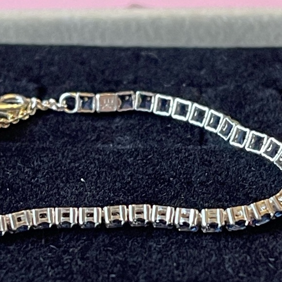 Pandora Silver Bracelet with Blue Gems - Picture 3 of 4